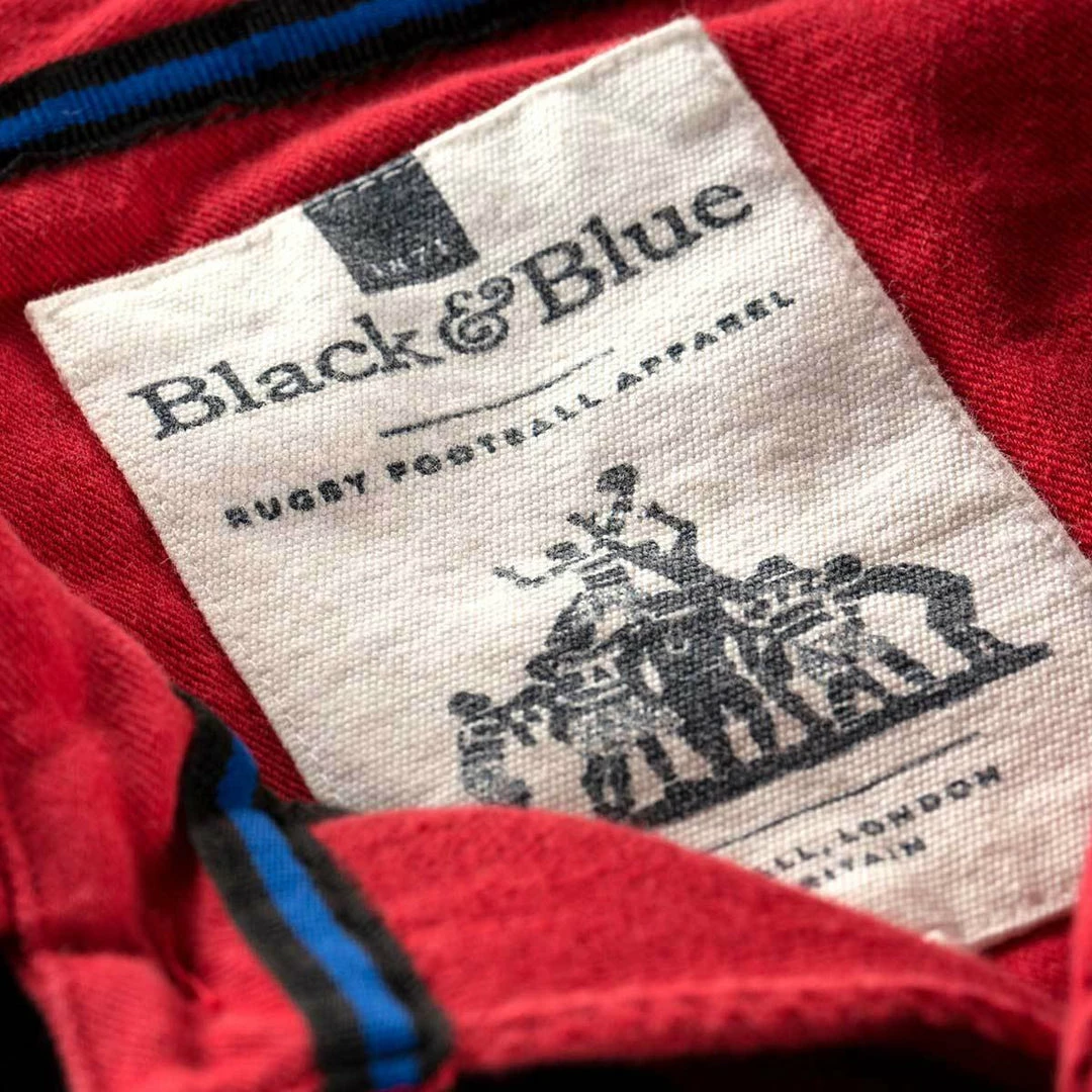 Black & Blue 1871 Clothing Law Club 1871 Rugby Shirt