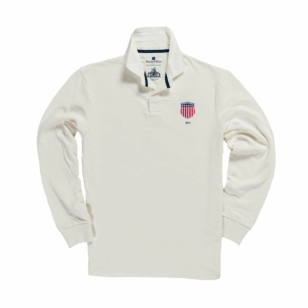 Black & Blue 1871 Clothing USA 1912 Rugby Shirt