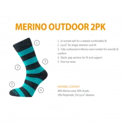 Horizon Socks Clothing Heritage Merino Outdoor | 2 Pack