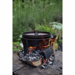 Netherton Foundry Home, Garden & Cooking Dutch Oven With Hot Coals Lid And Stand