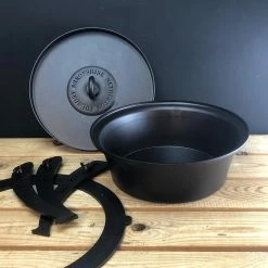 Netherton Foundry Home, Garden & Cooking Dutch Oven With Hot Coals Lid And Stand