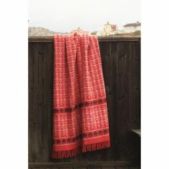 Öjbro Vantfabrik Ekshärad Röd Wool Blanket