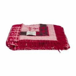 Öjbro Vantfabrik Ekshärad Röd Wool Blanket