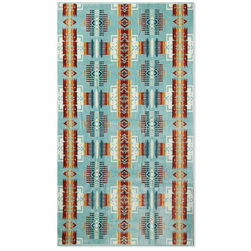 Pendleton Oversized Jacquard Spa Towel | Aqua