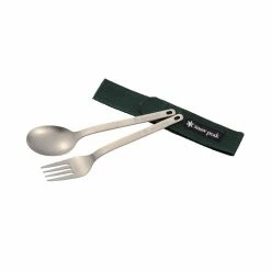 Snow Peak Camping Kit Titanium Fork & Spoon Set