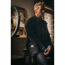 &SONS Black Denim Carver Jacket Clothing