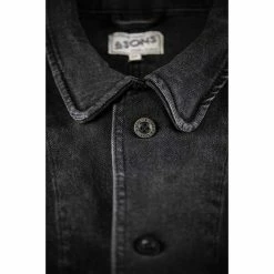 &SONS Black Denim Carver Jacket Clothing