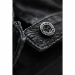 &SONS Black Denim Carver Jacket Clothing