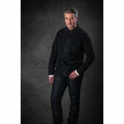 &SONS Black Denim Carver Jacket Clothing