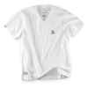 &SONS Classic White V-Neck T-Shirt Clothing