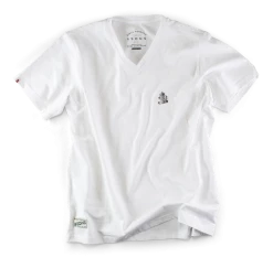 &SONS Classic White V-Neck T-Shirt Clothing