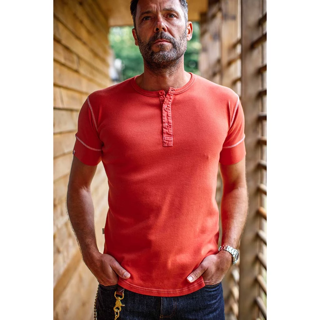 &SONS New Elder Henley Short Sleeve Shirt Clothing