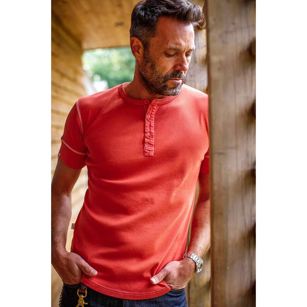&SONS New Elder Henley Short Sleeve Shirt Clothing
