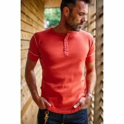 &SONS New Elder Henley Short Sleeve Shirt Clothing