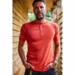 &SONS New Elder Henley Short Sleeve Shirt Clothing