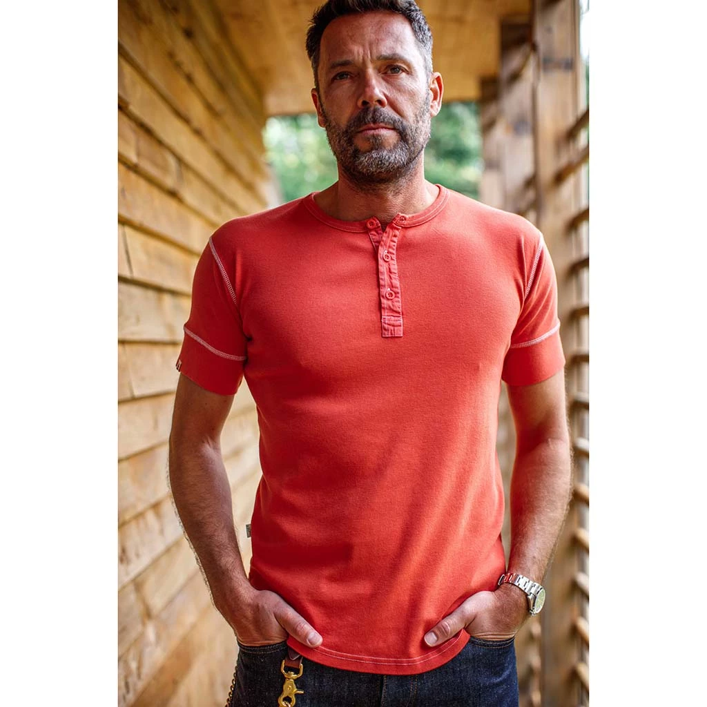 &SONS New Elder Henley Short Sleeve Shirt Clothing