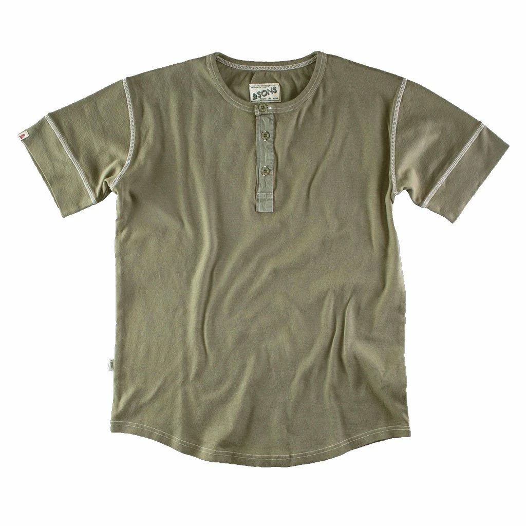 &SONS New Elder Henley Short Sleeve Shirt