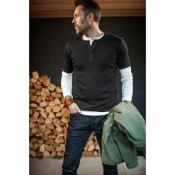 &SONS New Elder Henley Short Sleeve Shirt