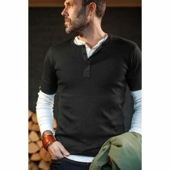 &SONS New Elder Henley Short Sleeve Shirt