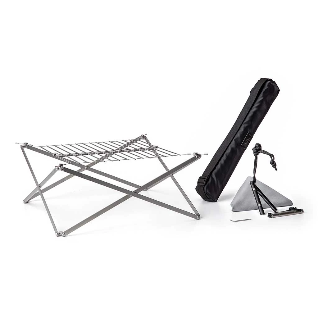 Wolf And Grizzly Camping Kit Grill With Fire Set